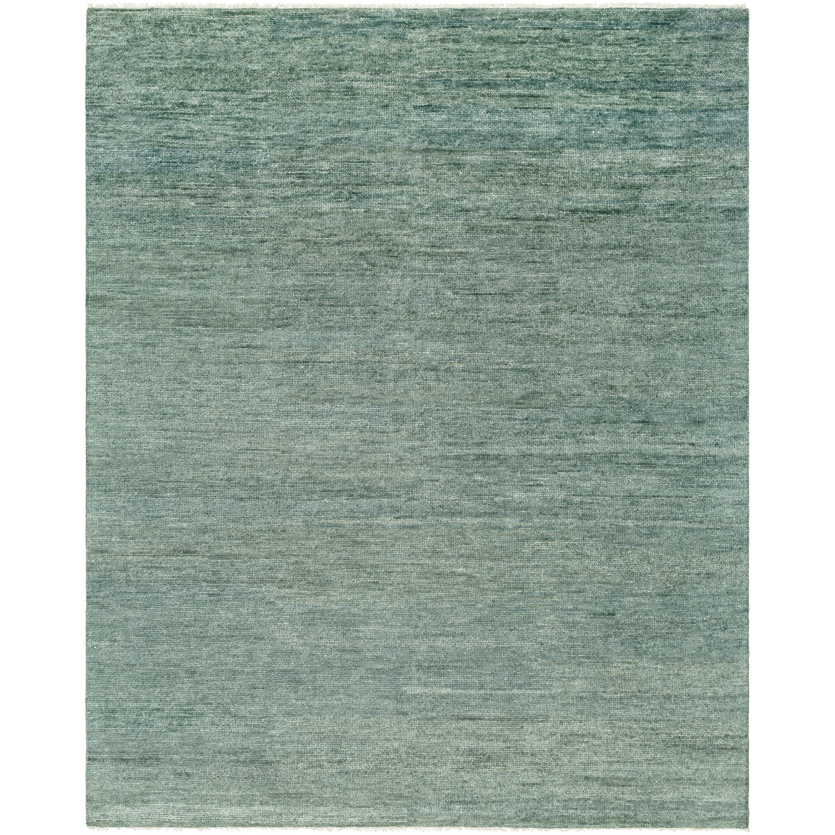 Dakota Modern Teal Hand Knotted Wool Solid Hand Knotted Rug - 8'x10'