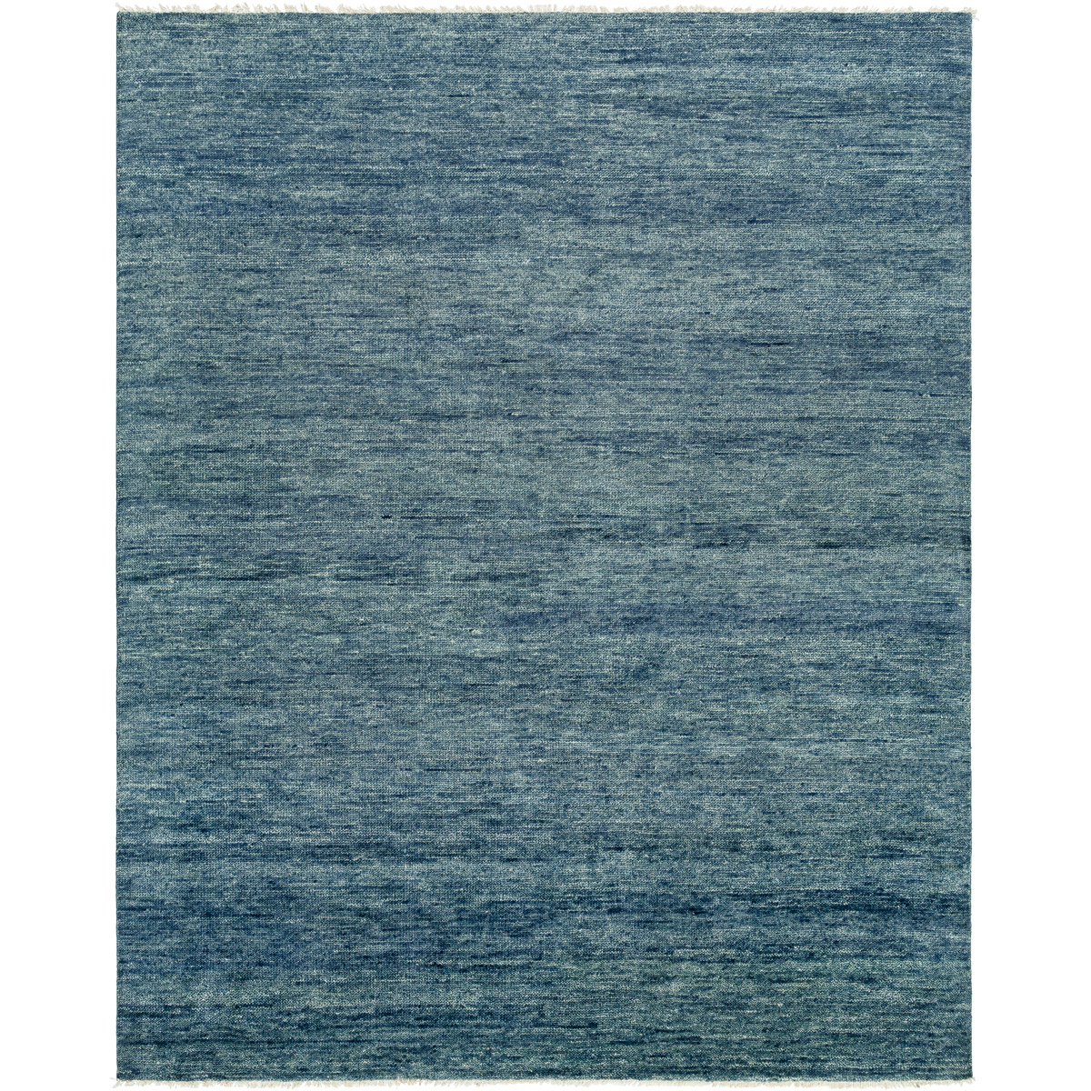 Dakota Modern Blue Hand Knotted Wool Solid Hand Knotted Rug - 8'x10'