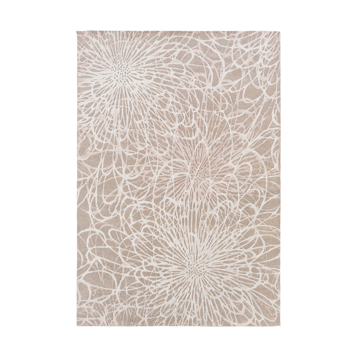 Surya ETI9000-69 Etienne 108 X 72 inch Taupe/Ivory Rugs, Wool, Bamboo Silk, and Cotton