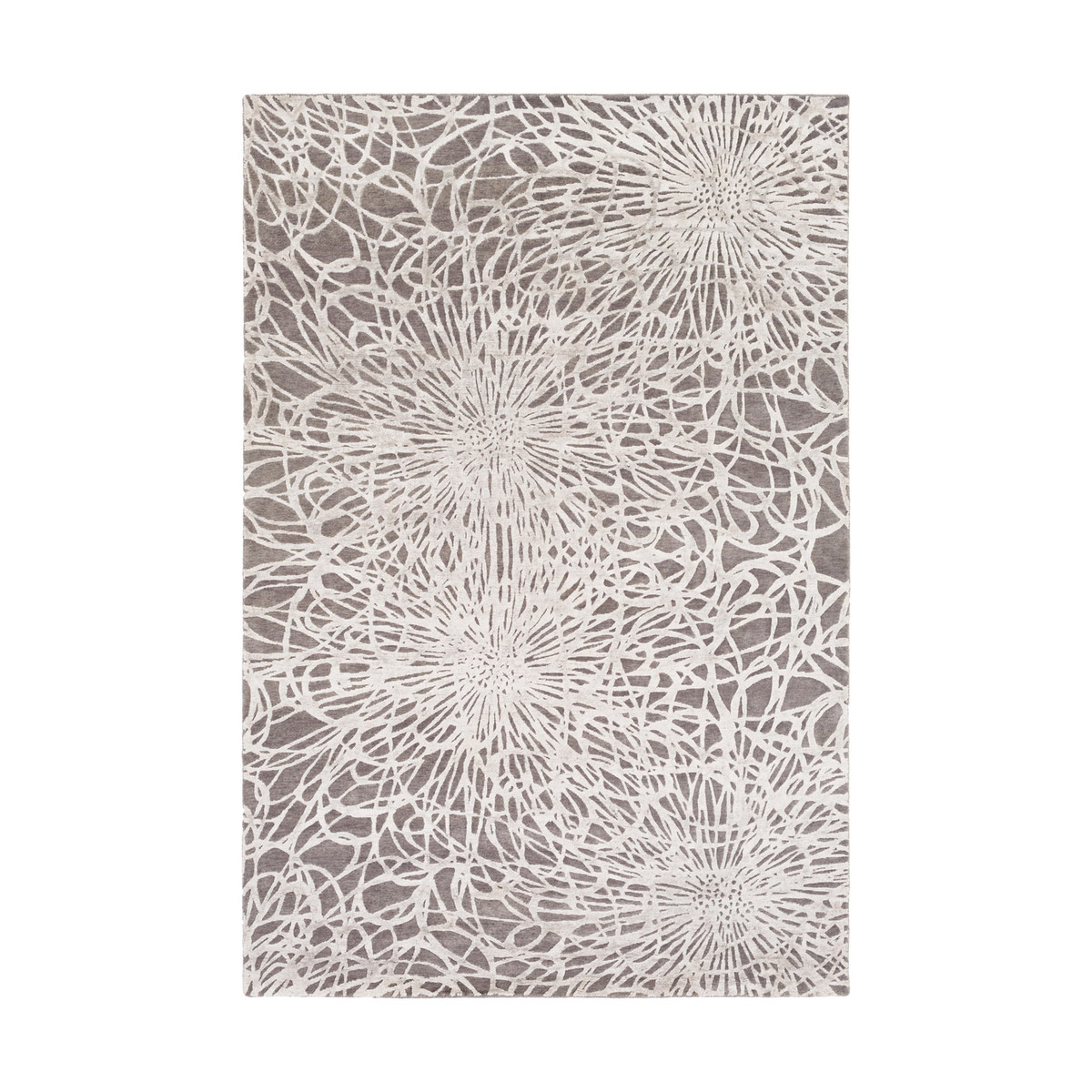 Surya ETI9001-46 Etienne 72 X 48 inch Charcoal/Ivory Rugs, Wool, Bamboo Silk, and Cotton
