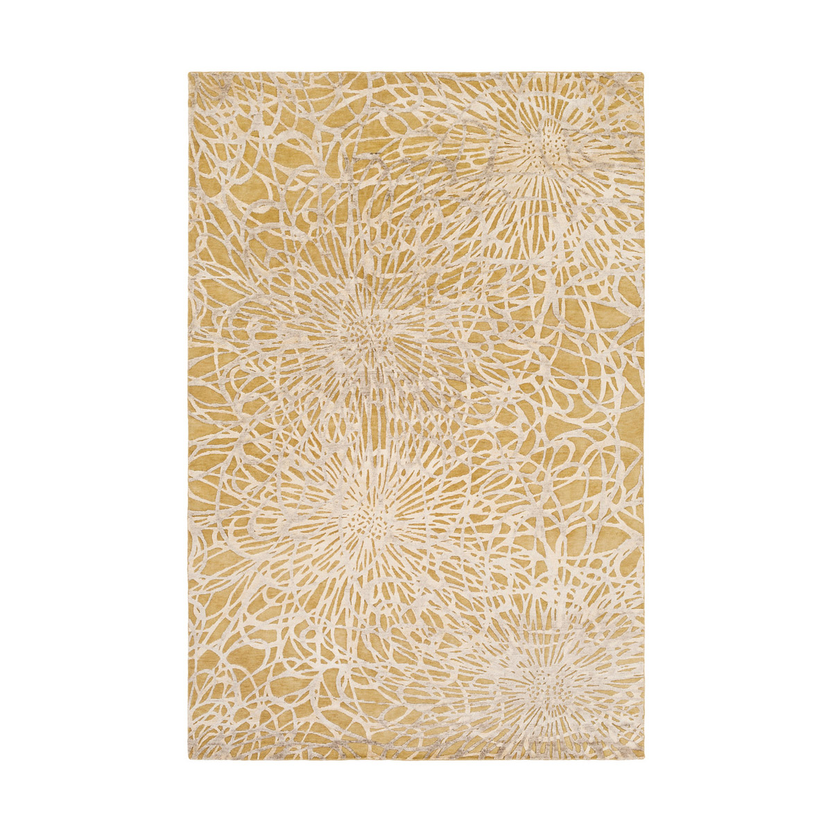 Surya ETI9002-69 Etienne 108 X 72 inch Tan/Ivory Rugs, Wool, Bamboo Silk, and Cotton