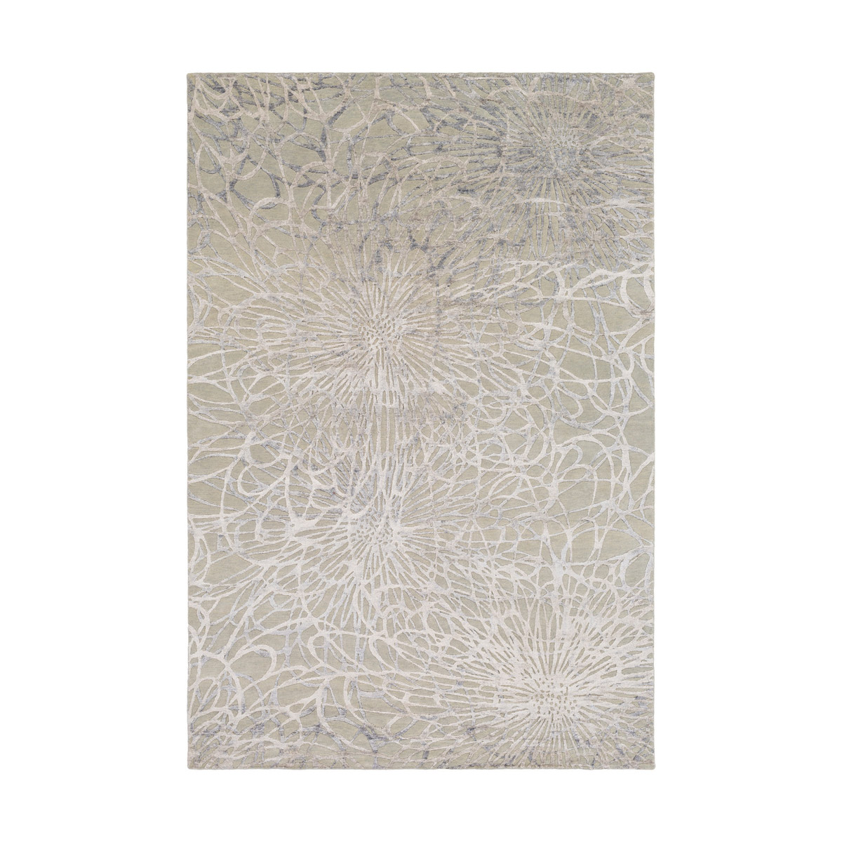 Surya ETI9003-69 Etienne 108 X 72 inch Sea Foam/Light Gray Rugs, Wool, Bamboo Silk, and Cotton