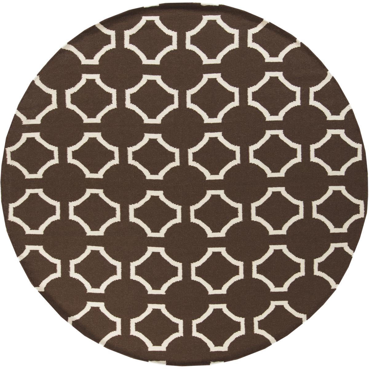 Surya FAL1019-8RD Fallon 96 X 96 inch Dark Brown, Beige Rug