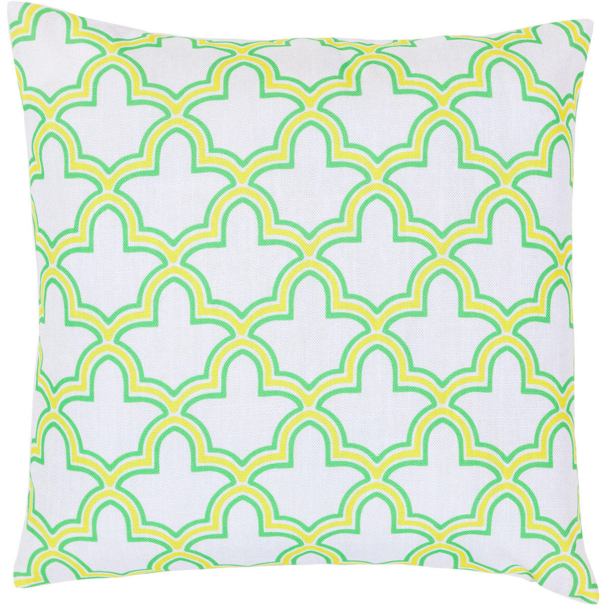 Surya FF0502222P Marji 22 inch Lime Grass Green White Pillow Kit
