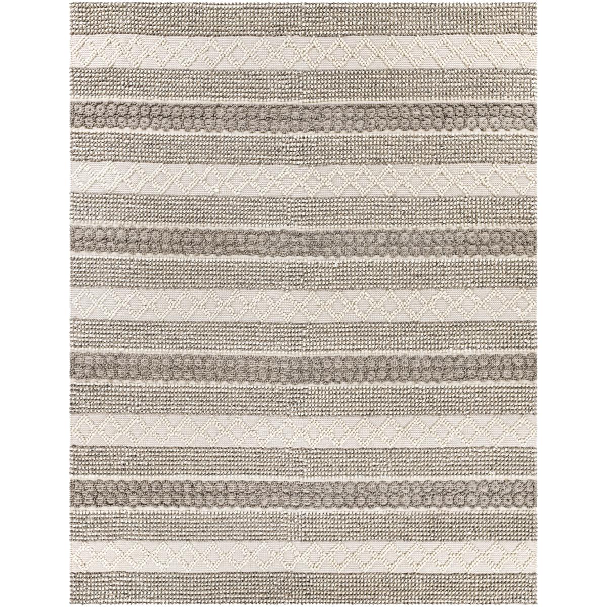 Surya FLS2301-810 Farmhouse Neutrals 120 X 96 inch Cream/Oatmeal/Charcoal/Beige Handmade Rug in 8 x 10, Rectangle