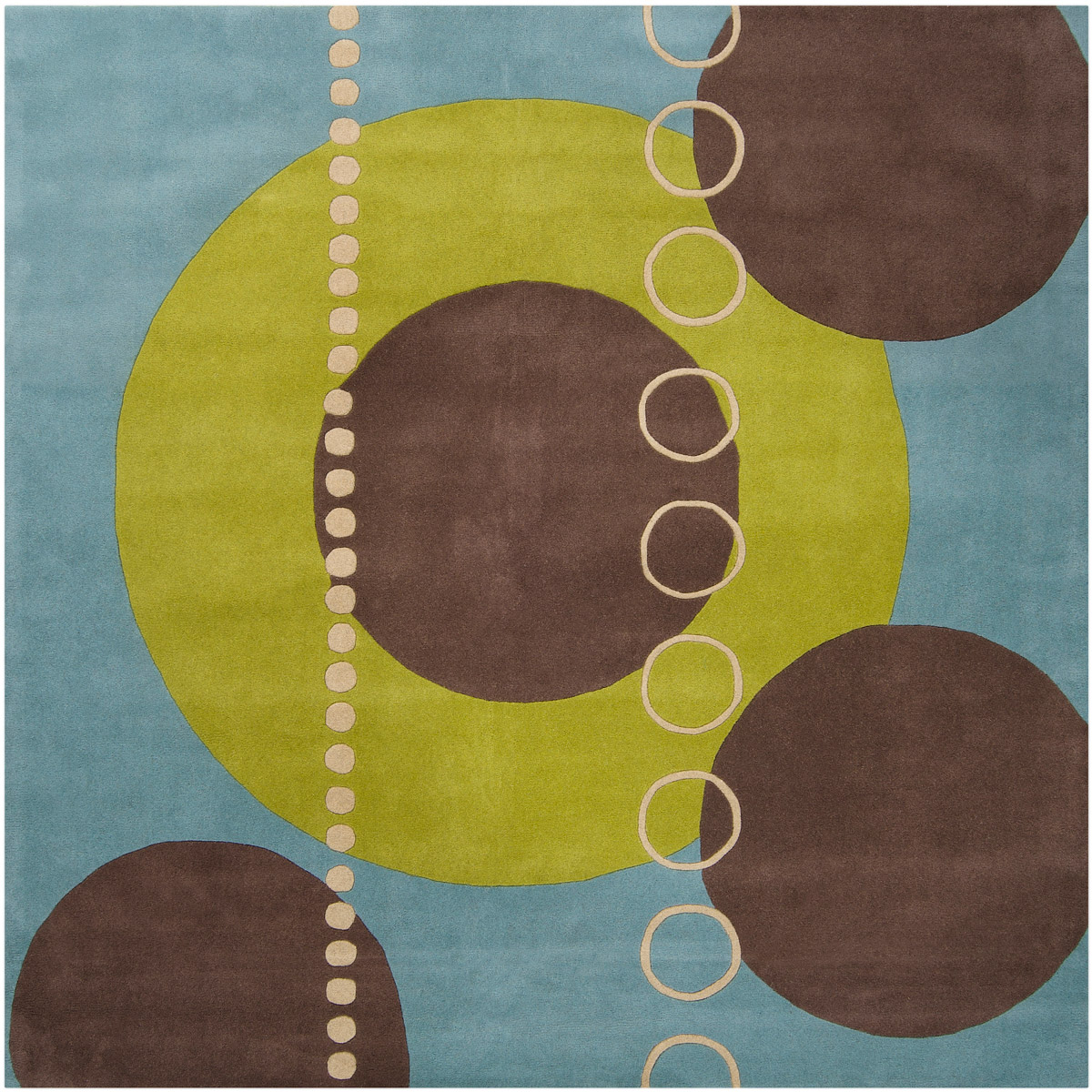 Surya FM7013-99SQ Forum 117 X 117 inch Green and Blue Area Rug, Wool