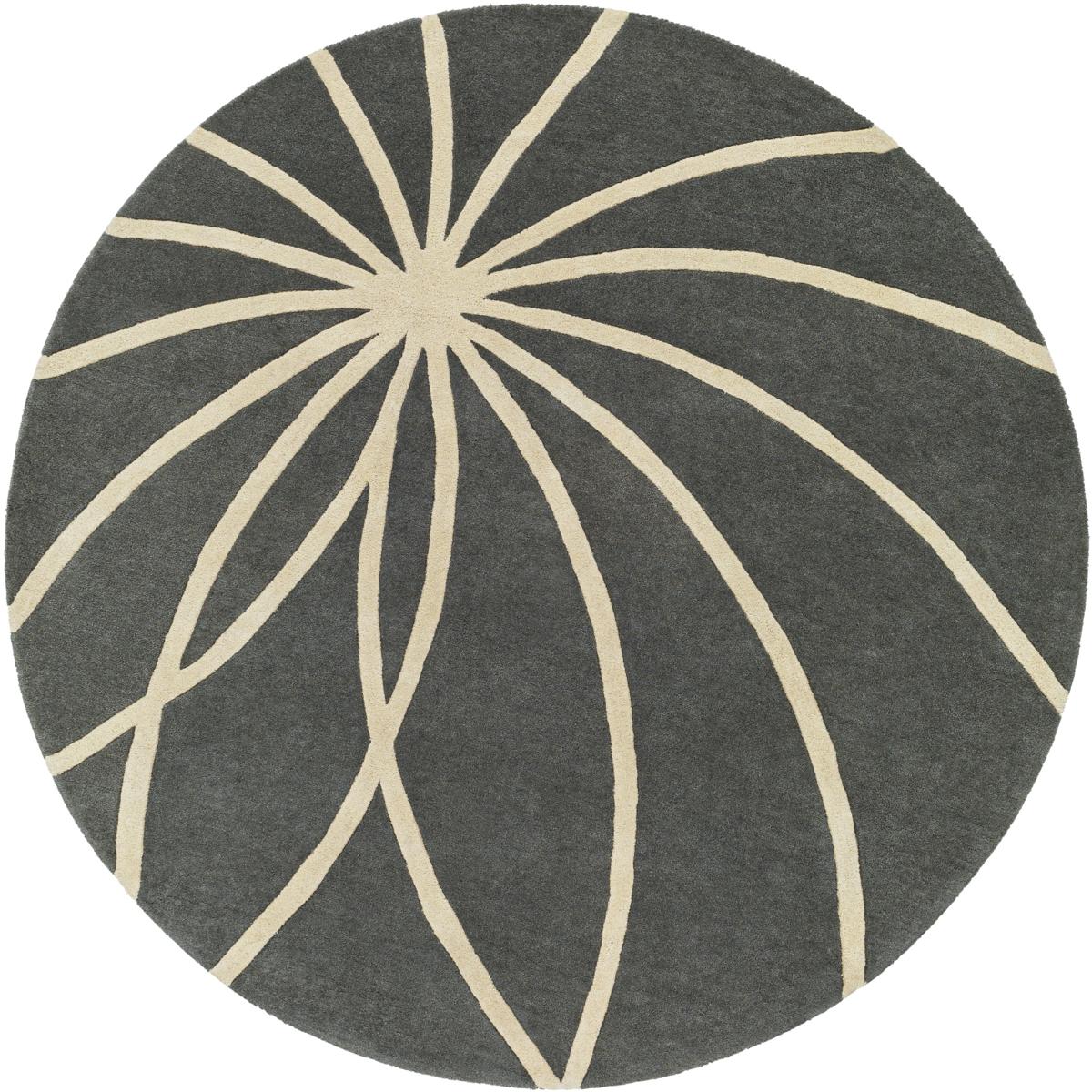 Surya FM7173-99RD Forum 117 inch Charcoal Rug in 10 Ft Round, Round