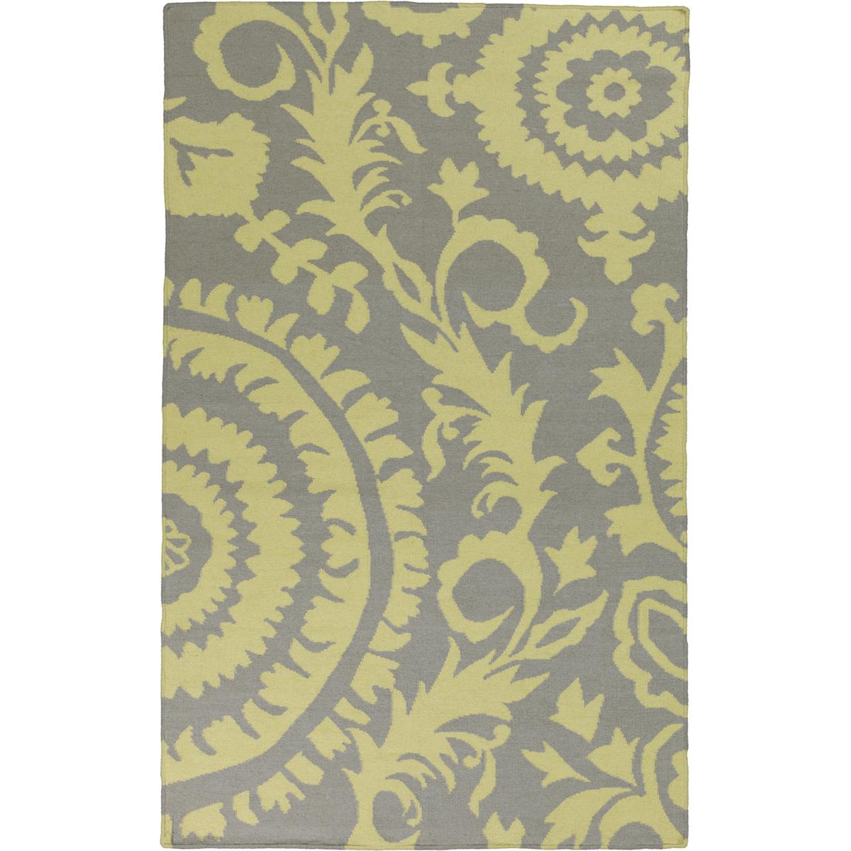 Surya FT509-811 Frontier 132 X 96 inch Lime, Medium Gray Rug