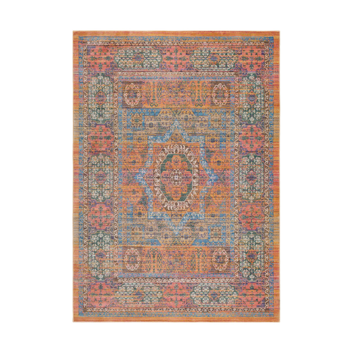 Surya GER230223 Germili 36 X 24 inch Yellow and Blue Area Rug Polyester