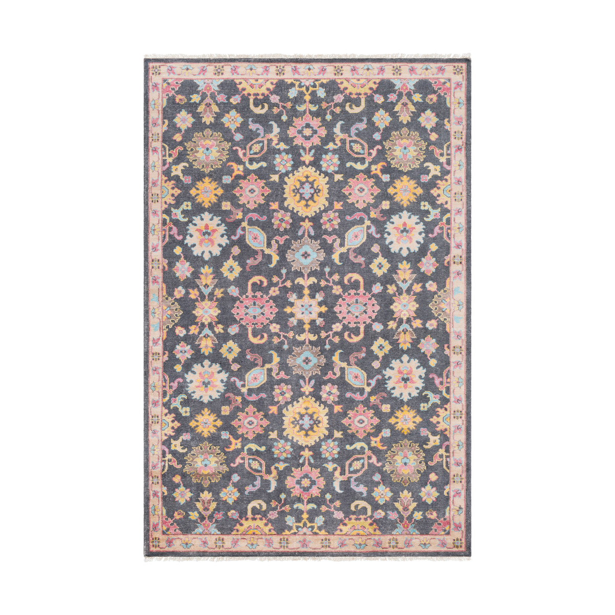 Surya GGS100023 Gorgeous 36 X 24 inch CharcoalBeigeBright PinkBright YellowCamel Rugs Rectangle