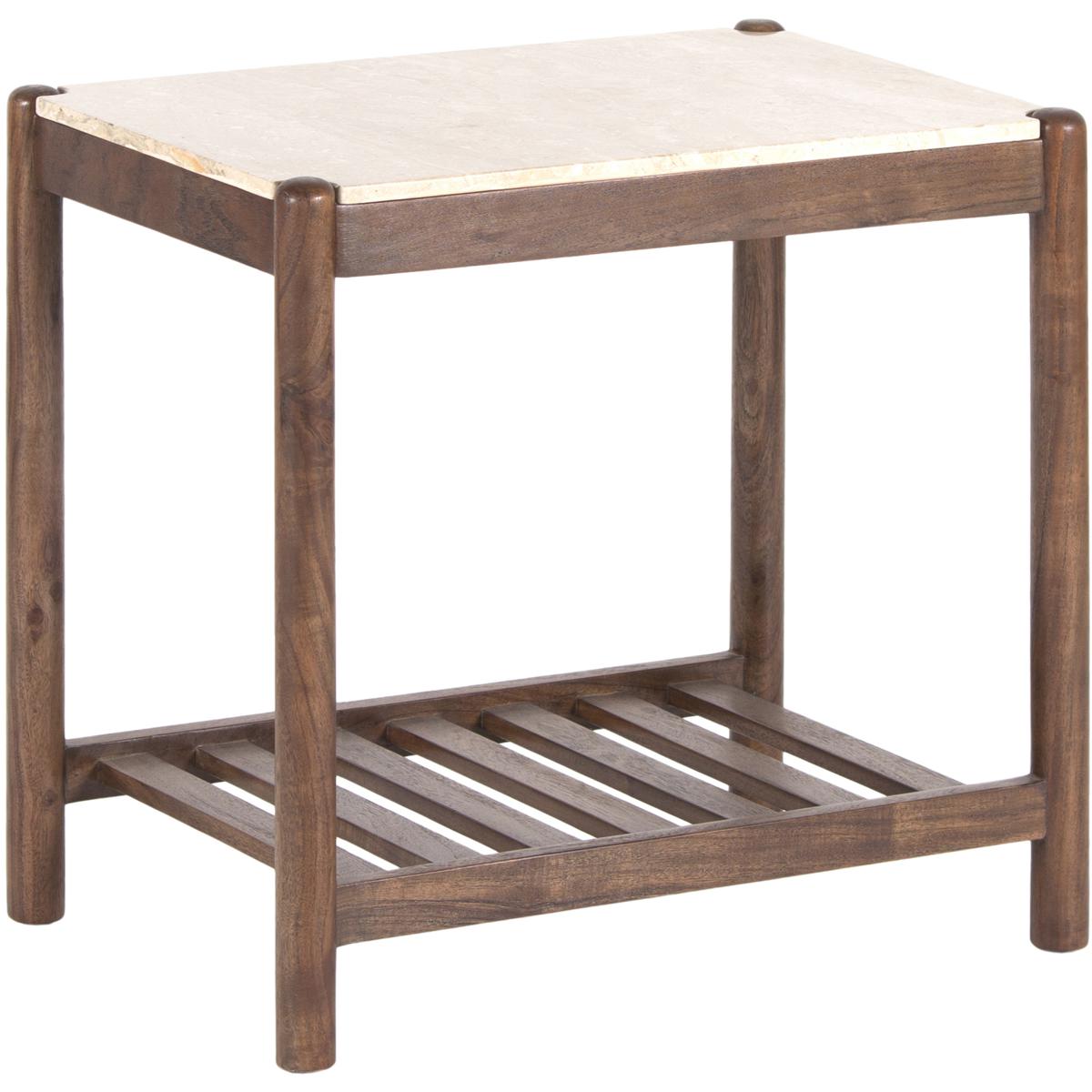 Surya GPA003-221623 Guapa 23 X 22 inch Top: Cream; Base: Brown End Table