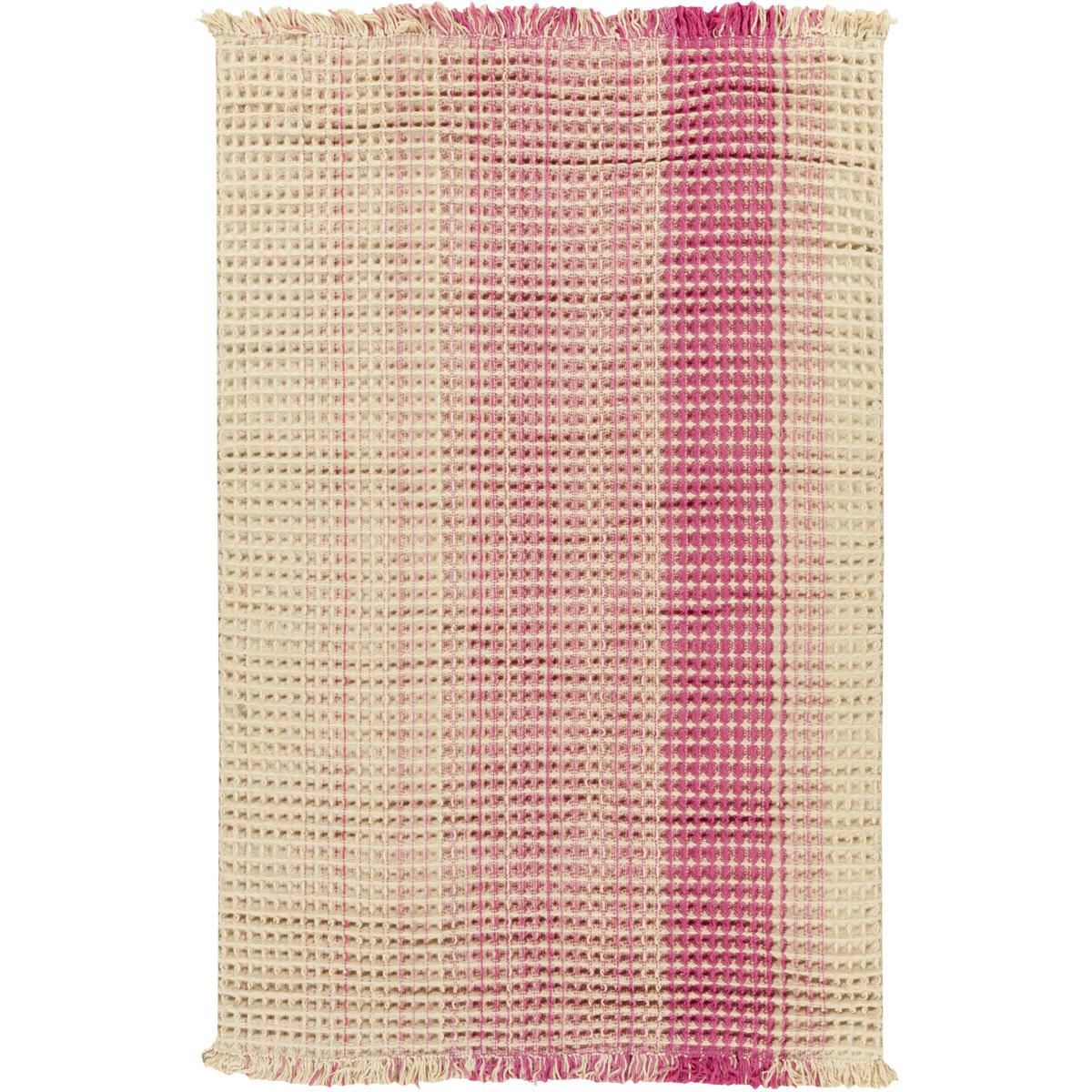 Surya HAN600223 Hannah 36 X 24 inch Bright Pink Khaki Rose Rug