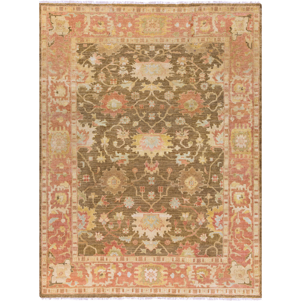 Surya HIL9004-811 Hillcrest 132 X 96 inch Burgundy Rug in 8 x 11, Rectangle