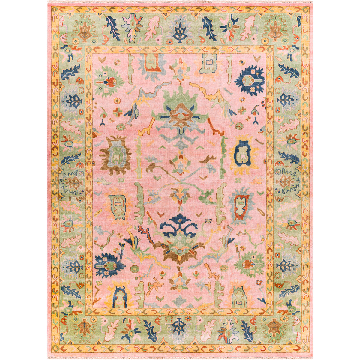 Surya HIL9044-811 Hillcrest 132 X 96 inch Seafoam Rug in 8 x 11, Rectangle