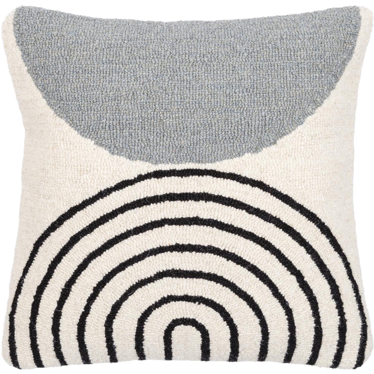 Surya HNV0011818P Hannover 18 X 18 inch Light SilverMetallic  SilverBlackSilver Accent Pillow
