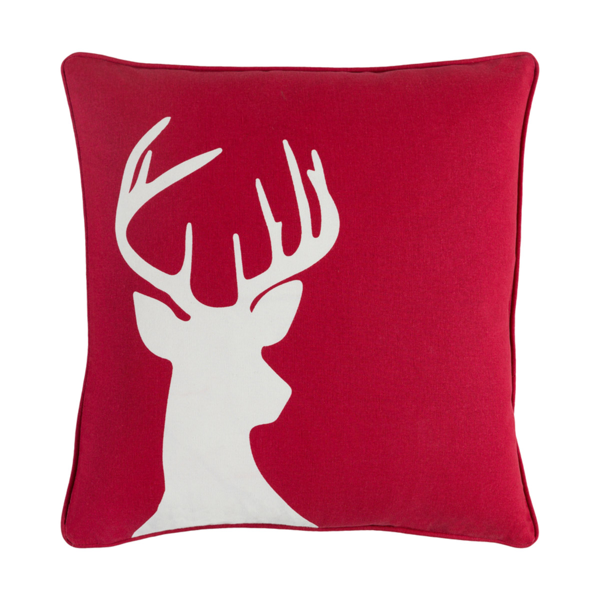 Surya HOLI7271-1818D Holiday 18 X 18 inch Bright Red/Ivory Pillow Kit, Square