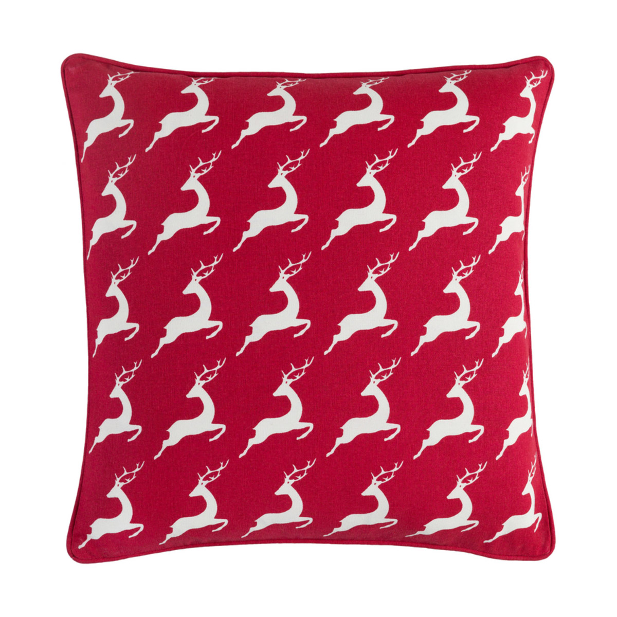 Surya HOLI7273-1818D Holiday 18 X 18 inch Bright Red/Ivory Pillow Kit, Square