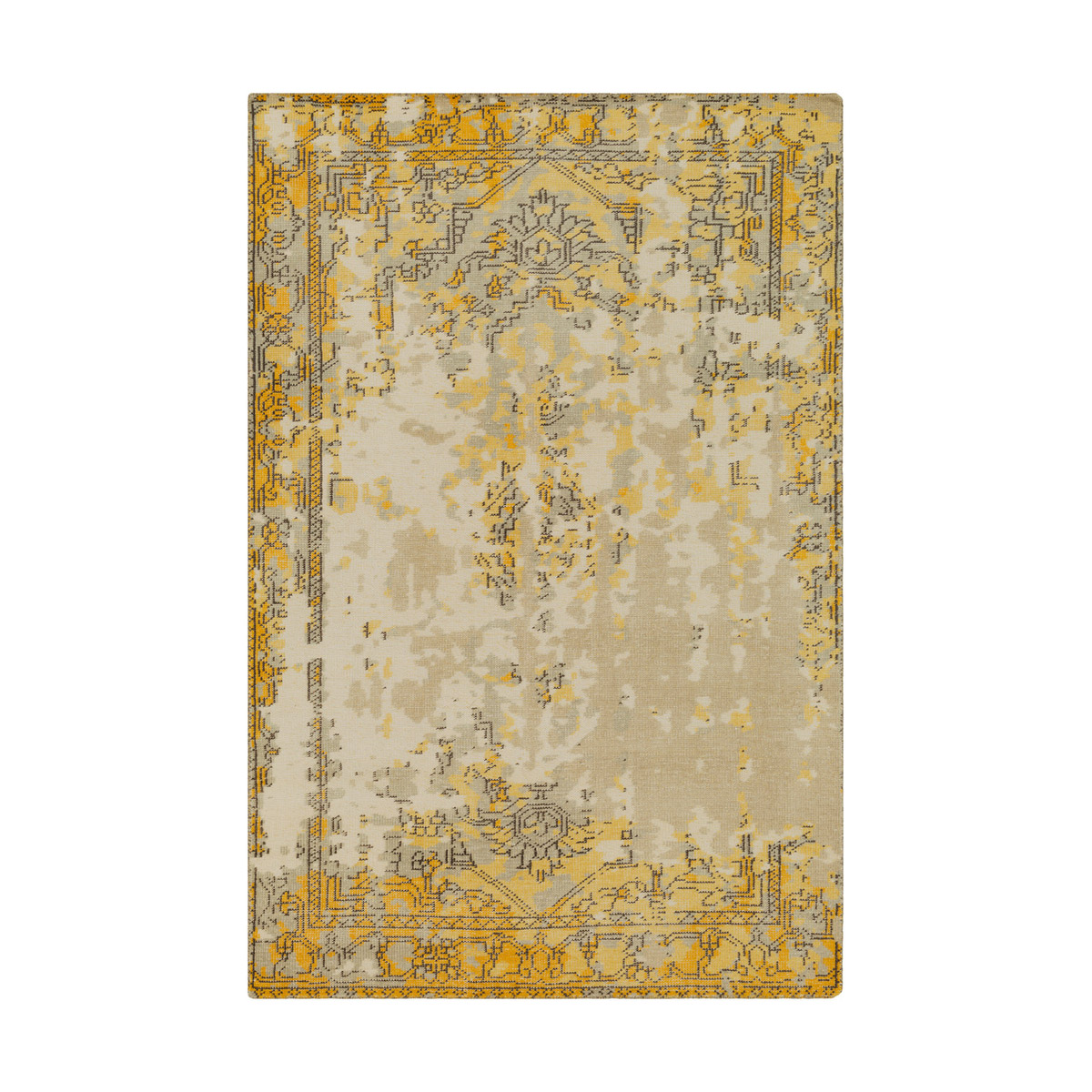 41ELIZABETH 53472BY Vevina 36 X 24 inch Bright YellowTaupeLight GrayCharcoalIvory Rugs Wool