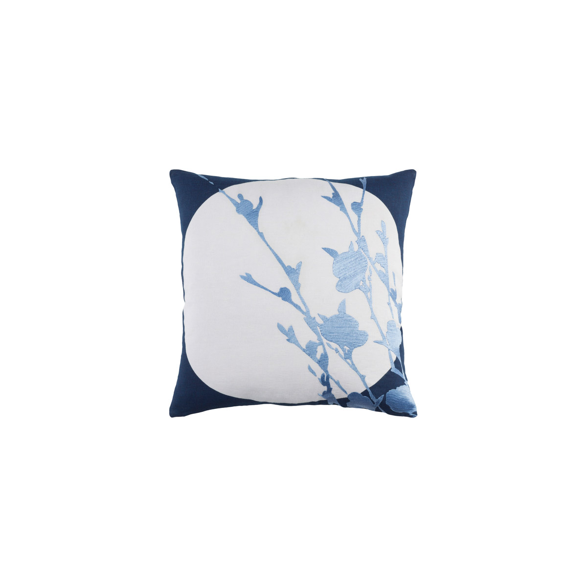 Surya HR002-2020P Harvest Moon 20 X 20 inch Navy and Pale Blue Throw Pillow