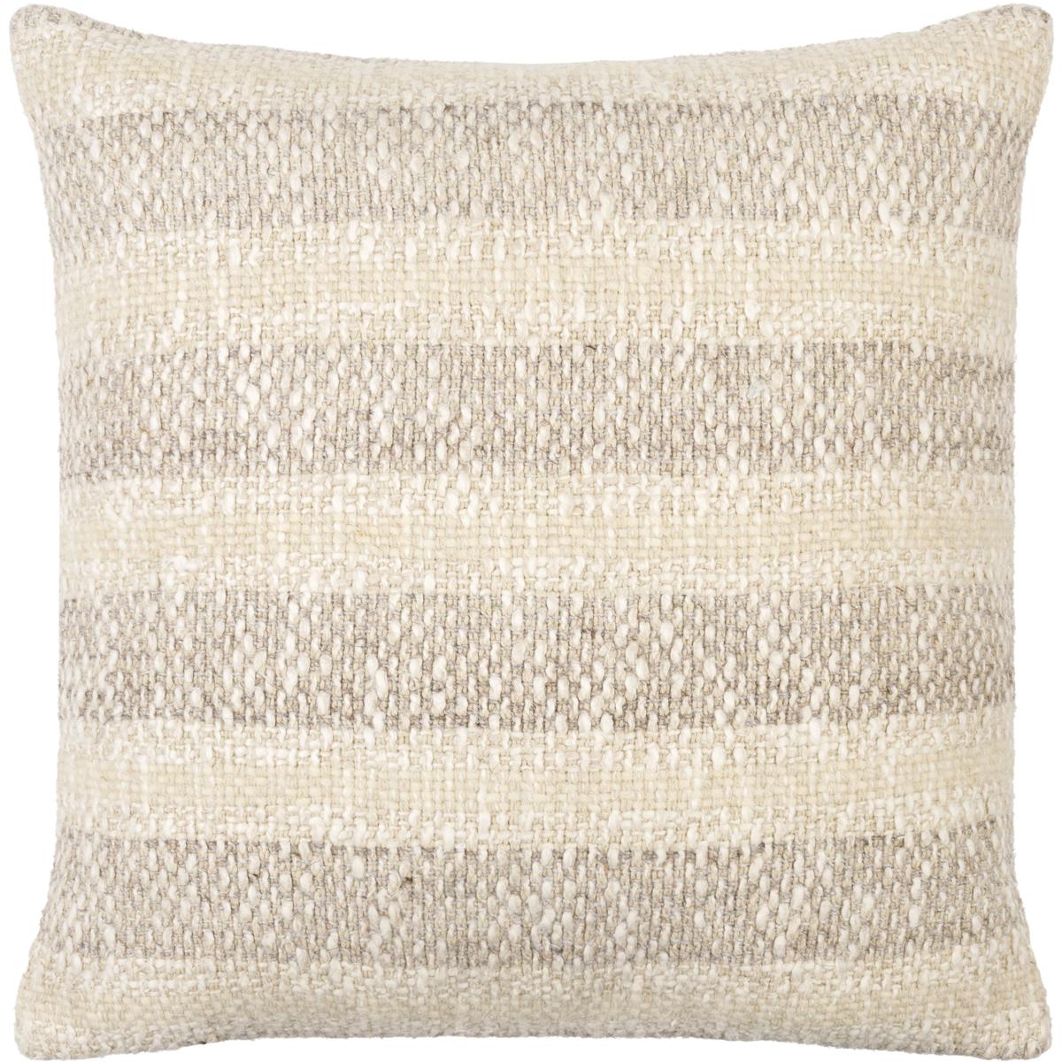 Surya ICK001-1818P Nicki 18 X 18 inch Pearl / Ash / White / Off-White / Natural Accent Pillow