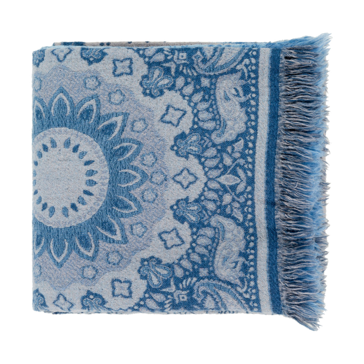 Surya IRI1004-5070 Indira 70 X 50 inch Denim/Medium Gray/Dark Blue Throws, Rectangle