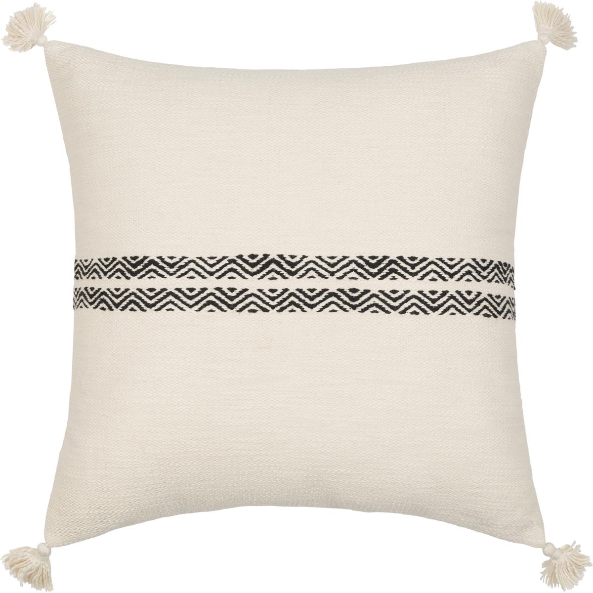 JIE001-2222P 22 x 22 in. Josie Pillow Kit - Cream, Black & Light Beige
