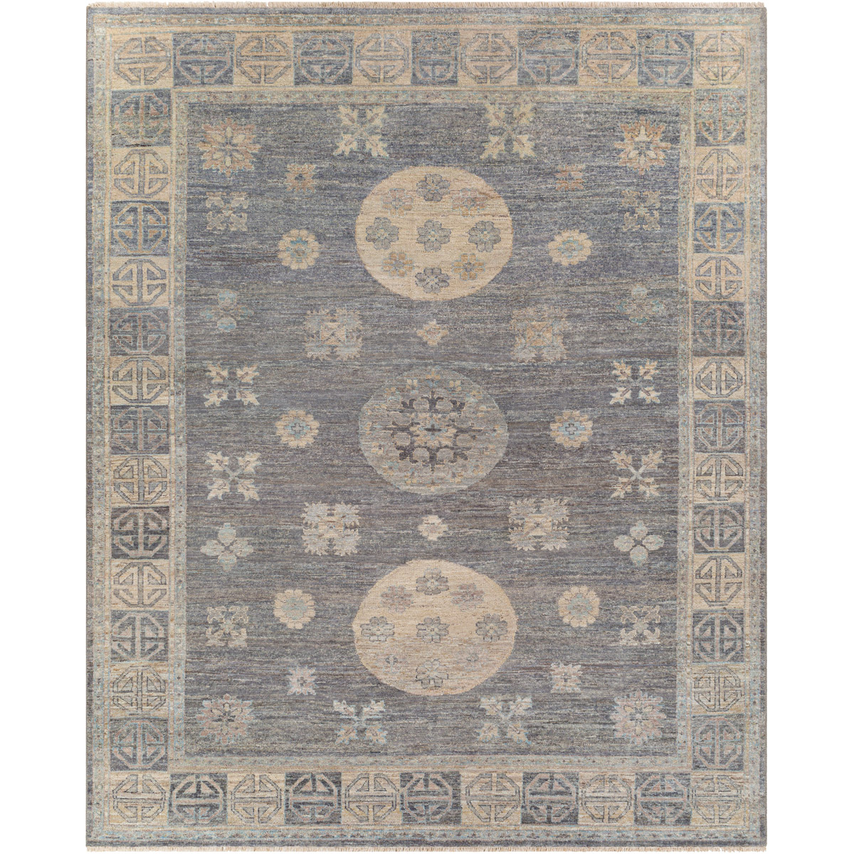 Surya KHT2301-912 Khotan 144 X 108 inch Grey Rug, Rectangle