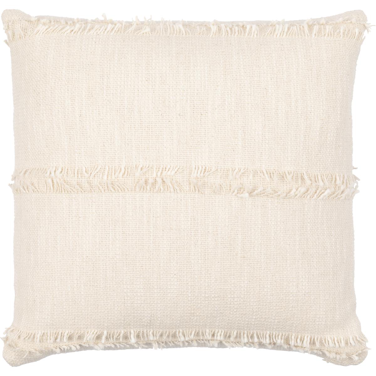 KIF001-2222P 22 x 22 in. Kiefer Woven Cottage Square Pillow Kit, Cream