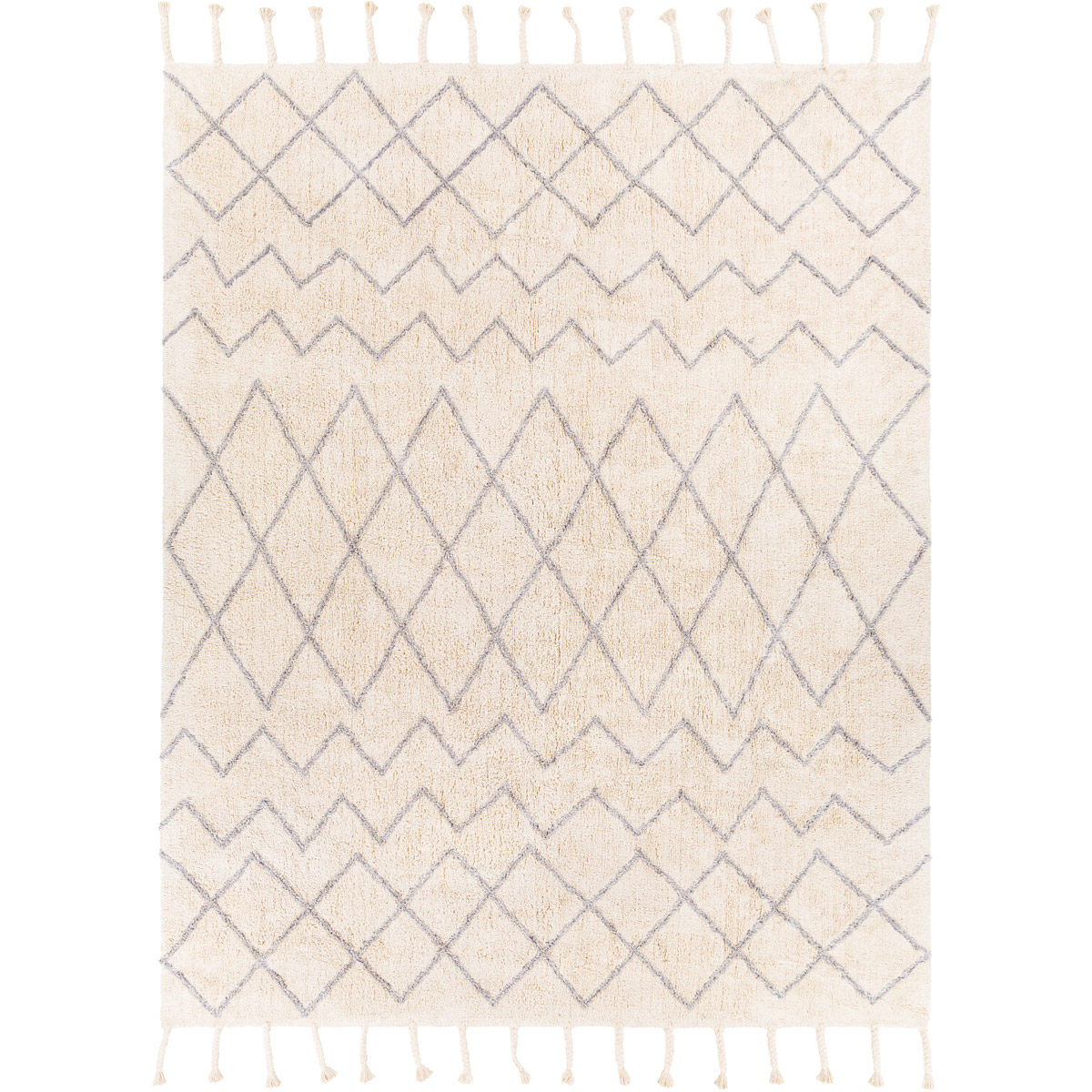 Surya KMS2300-810 Khemisset 120 X 96 inch Light Grey Rug in 8 x 10, Rectangle