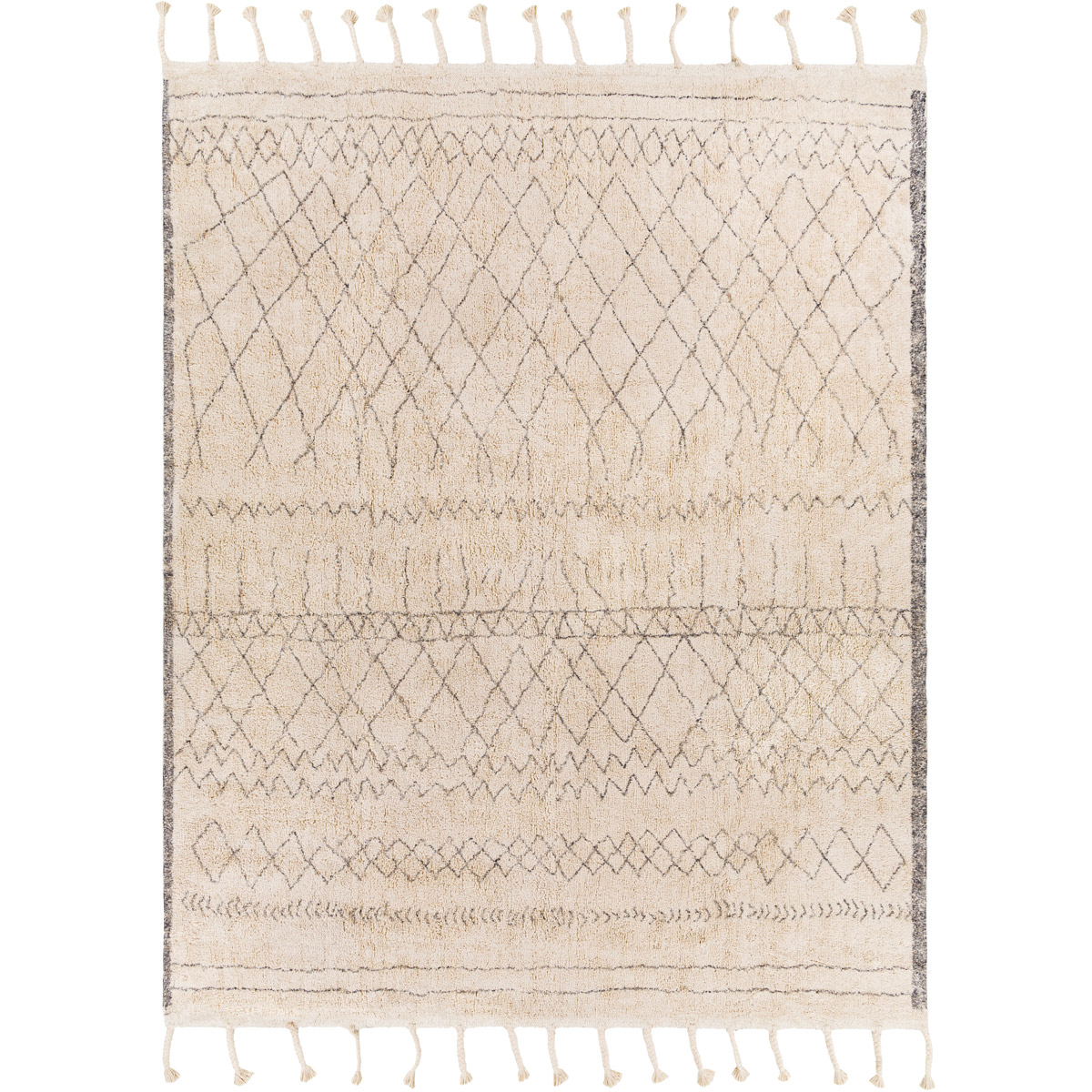 Surya KMS2306-810 Khemisset 120 X 96 inch Light Grey Rug in 8 x 10, Rectangle