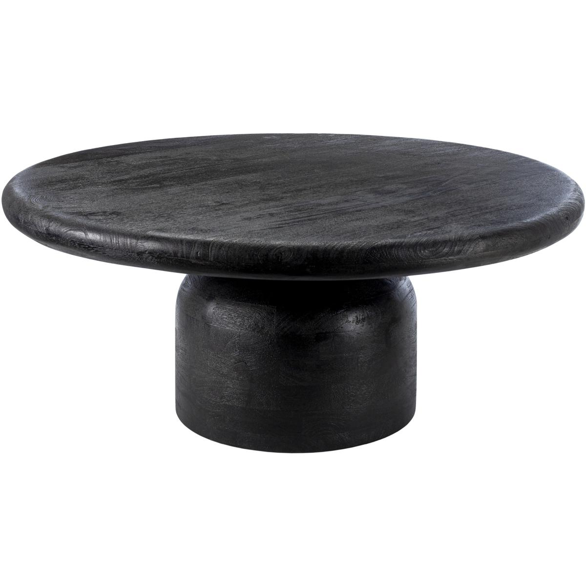 Surya KOBN003163636 Koben 36 X 36 inch Black Coffee Table