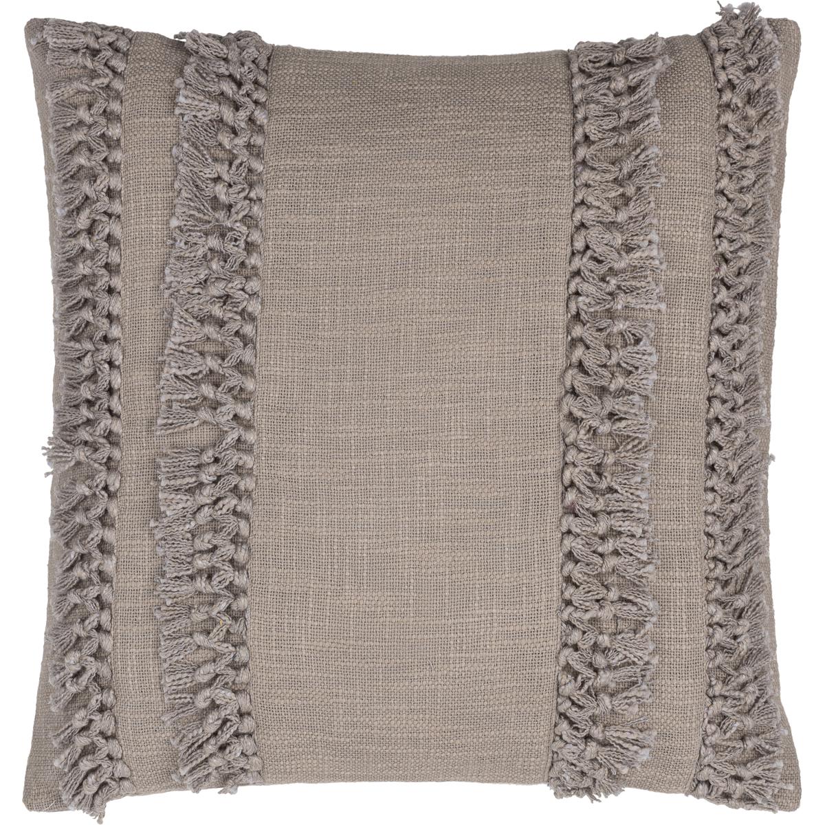 KTE004-1818P 18 x 18 in. Katie KTE-004 Pillow Cover with Polyester Insert, Medium Gray