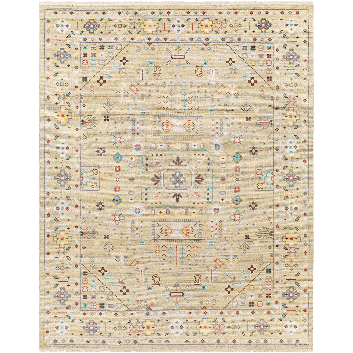Surya KUS230823 Kushal 36 X 24 inch Slate Rug Rectangle
