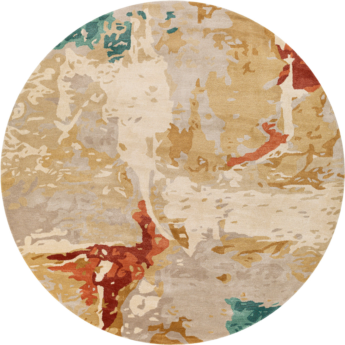Surya KVT2305-10RD Kavita 120 X 120 inch Brick Red Rug in 10 Ft Round, Round