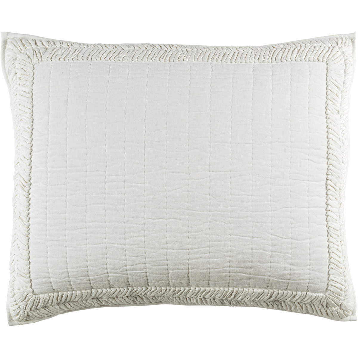LDN6001-S 20 x 26 in. Lindon Bedding - White - Standard Sham