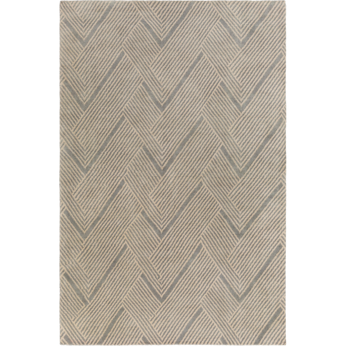 Surya LNX4000-23 Lenox 36 X 24 inch Blue and Neutral Area Rug, Wool and Cotton
