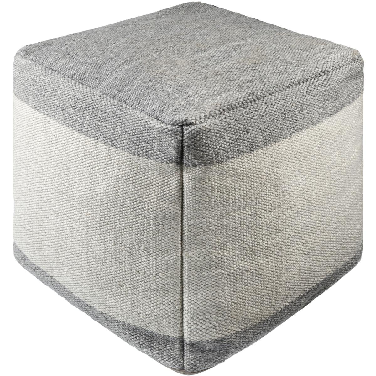 Surya LVPF001-181818 Latvia 18 inch Off-White Pouf