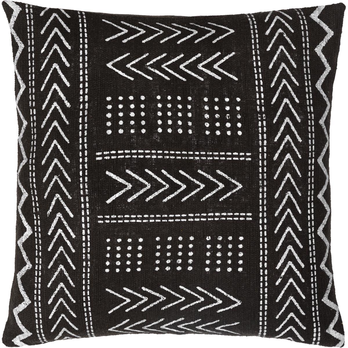Surya MAA009-2222P Malian 22 inch Black Pillow Kit in 22 x 22, Square