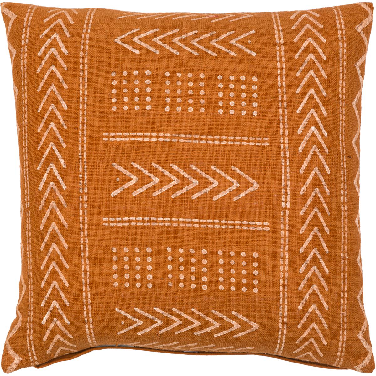 Surya MAA011-2222P Malian 22 inch Brick Red Pillow Kit in 22 x 22, Square