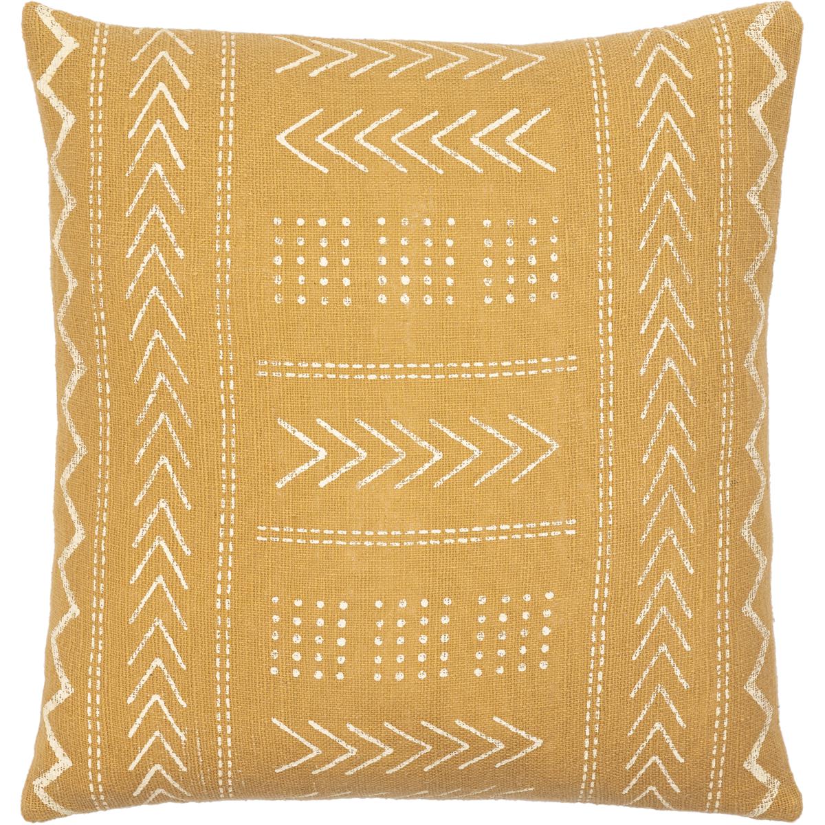 Surya MAA012-2222P Malian 22 inch Mustard Pillow Kit in 22 x 22, Square