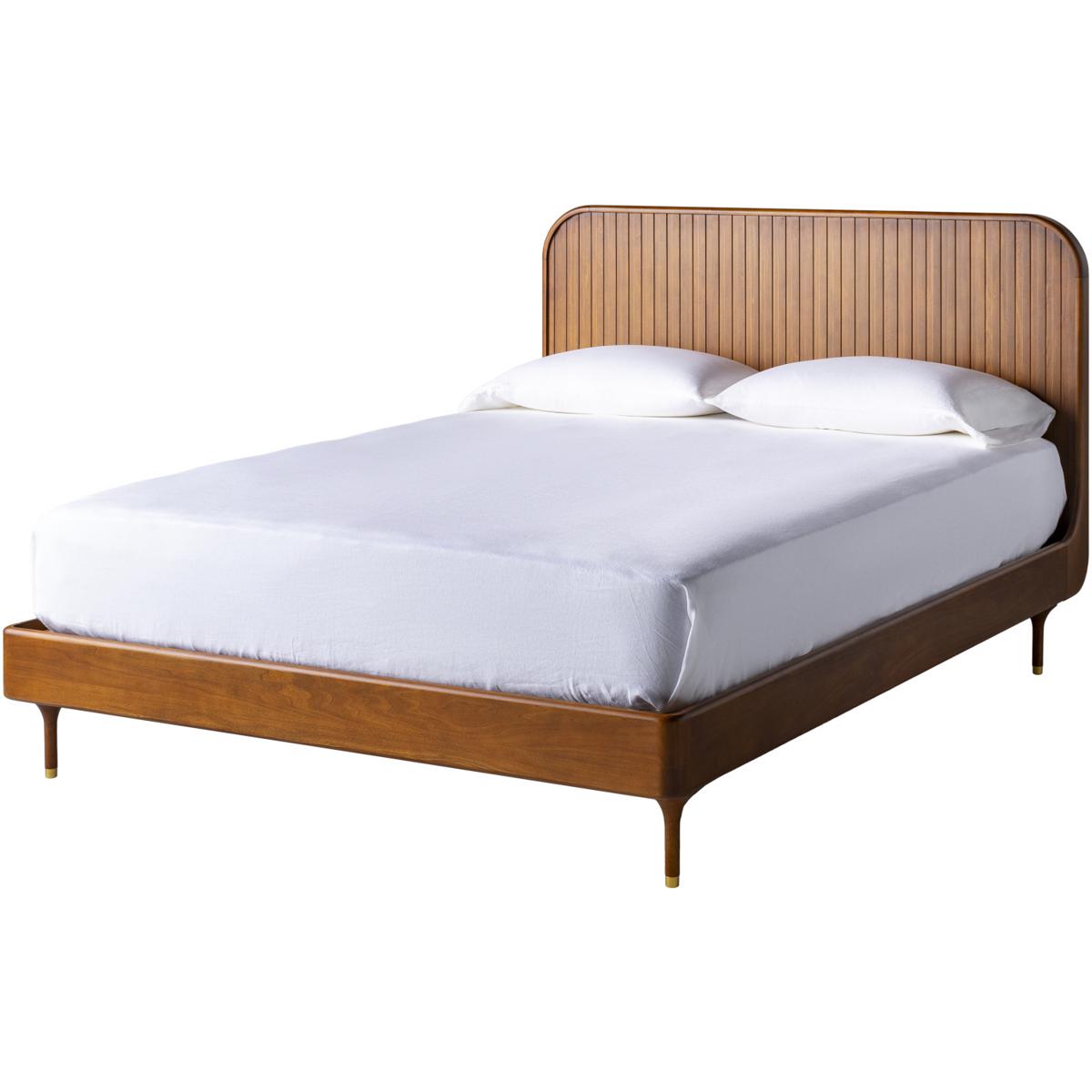 Surya MADR001K Madri Brown Wood Bed in KingCA King