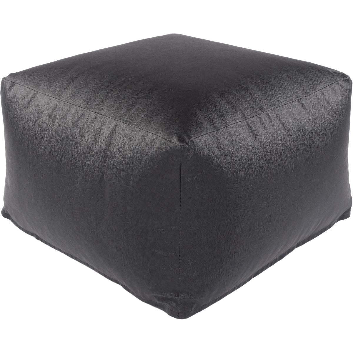 MAPF001-222214 14 x 22 x 22 in. Mack Removable Cover Pouf - Black