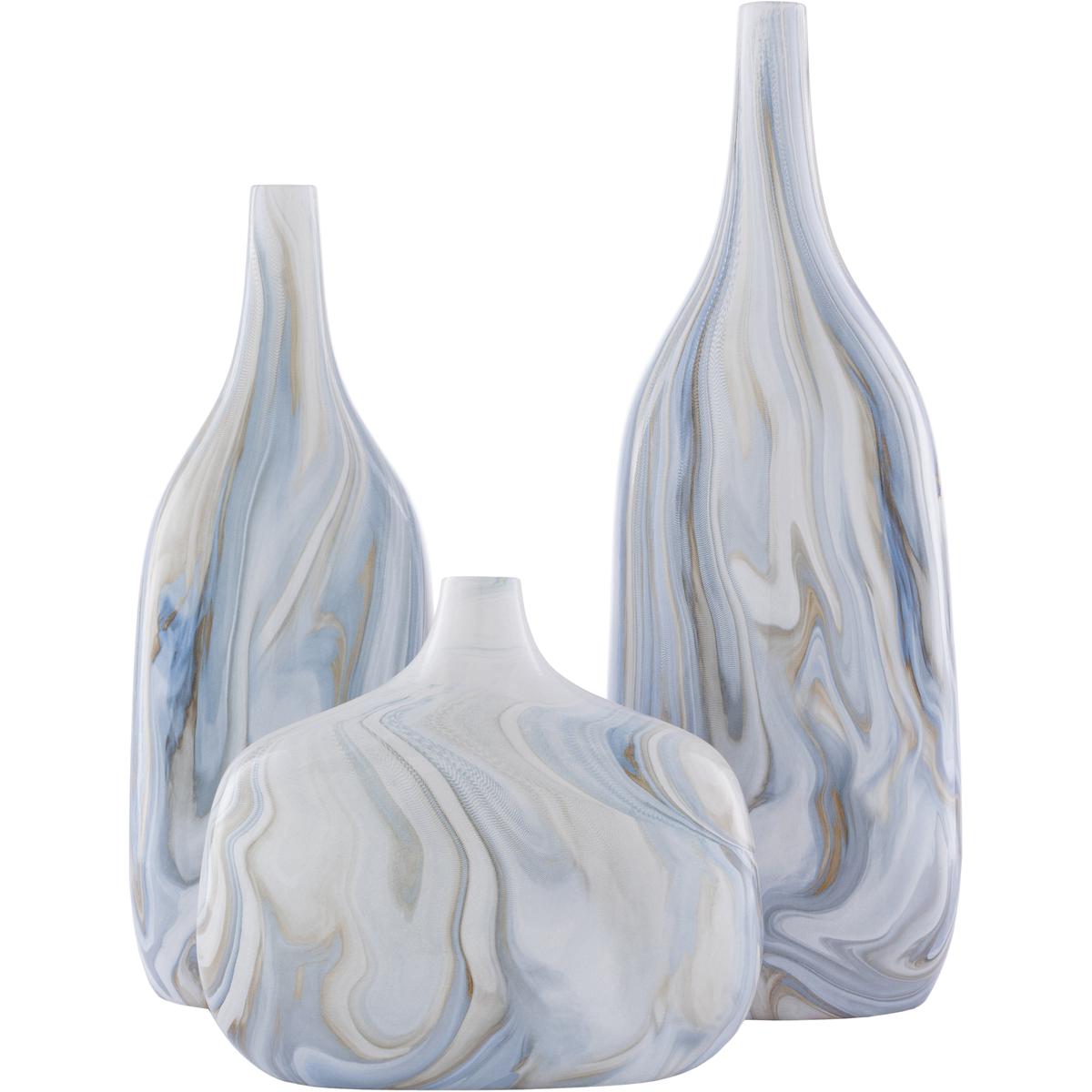 Surya MBL001-SET Marble Light Grey Outdoor Vase