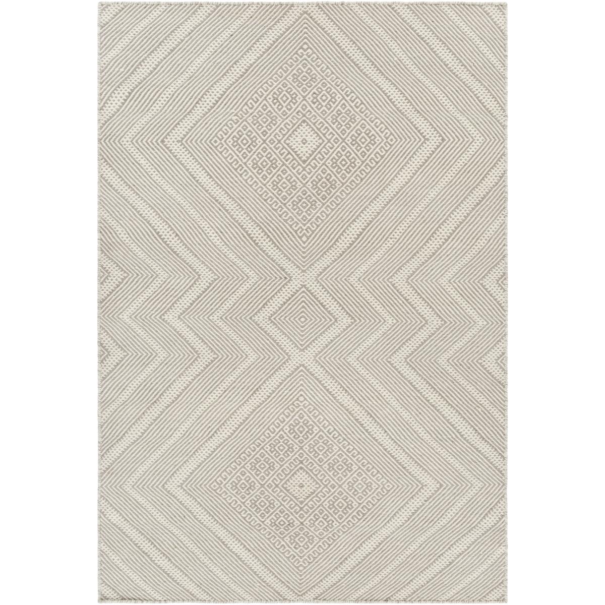 MDI2309-23 2 x 3 ft. Mardin Hand Woven Rectangle Rug - Medium Gray, Cream