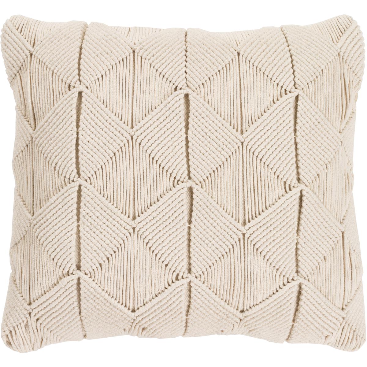 Surya MGR003-1818P Migramah 18 X 18 inch Cream Pillow Kit, Square