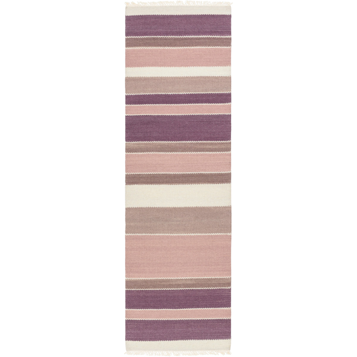 Surya MIG5002-268 Miguel 96 X 30 inch Purple and Purple Runner, Wool and Cotton