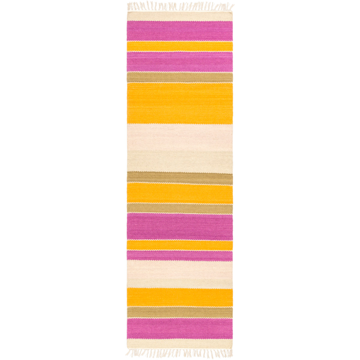 Surya MIG5003-268 Miguel 96 X 30 inch Orange and Purple Runner, Wool and Cotton