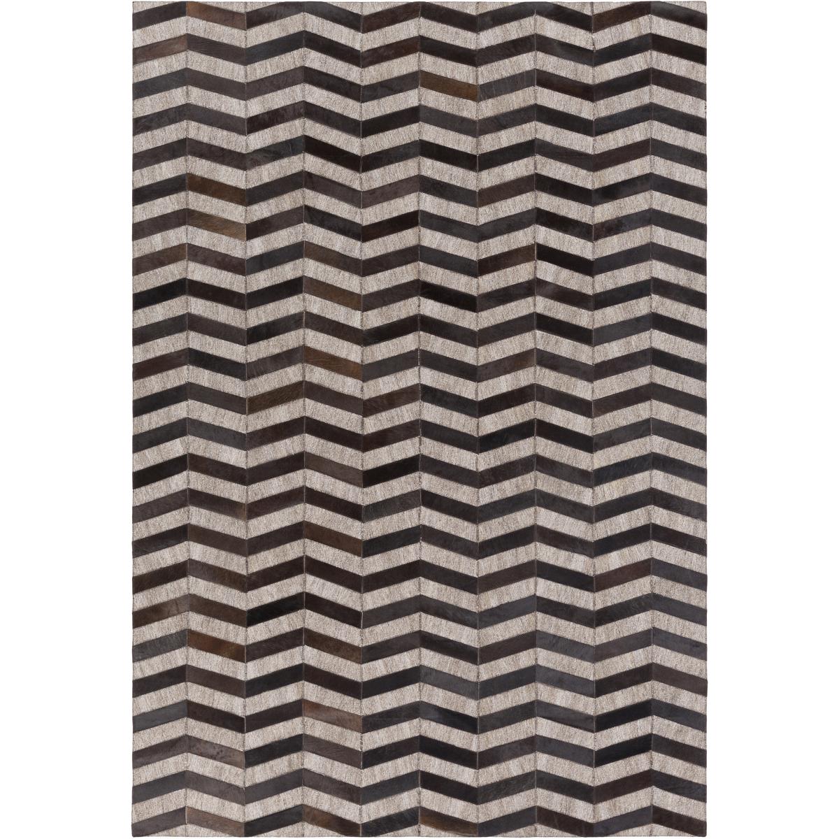 Surya MOD1001-23 Medora 36 X 24 inch Black and Brown Area Rug, Viscose and Hair on Hide