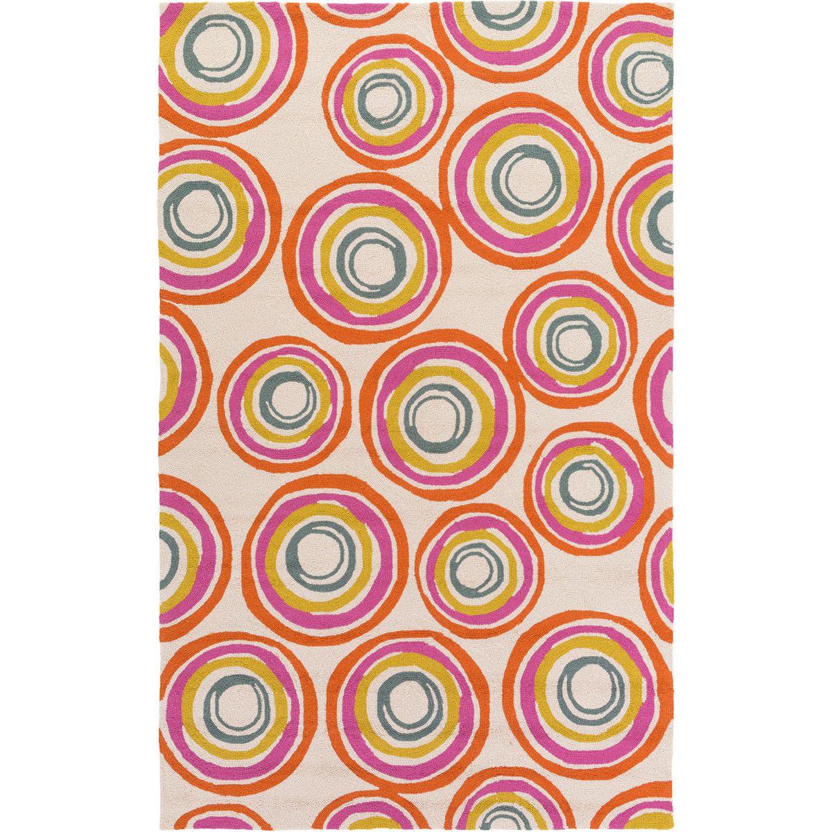 Surya MRA100823 Miranda 36 X 24 inch Pink and Orange Indoor Area Rug Polypropylene