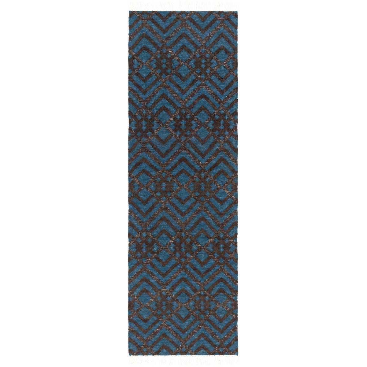 Surya MRI8000-23 Marinda 36 X 24 inch Cream, Dark Blue, Dark Brown, Metallic - Silver Rug